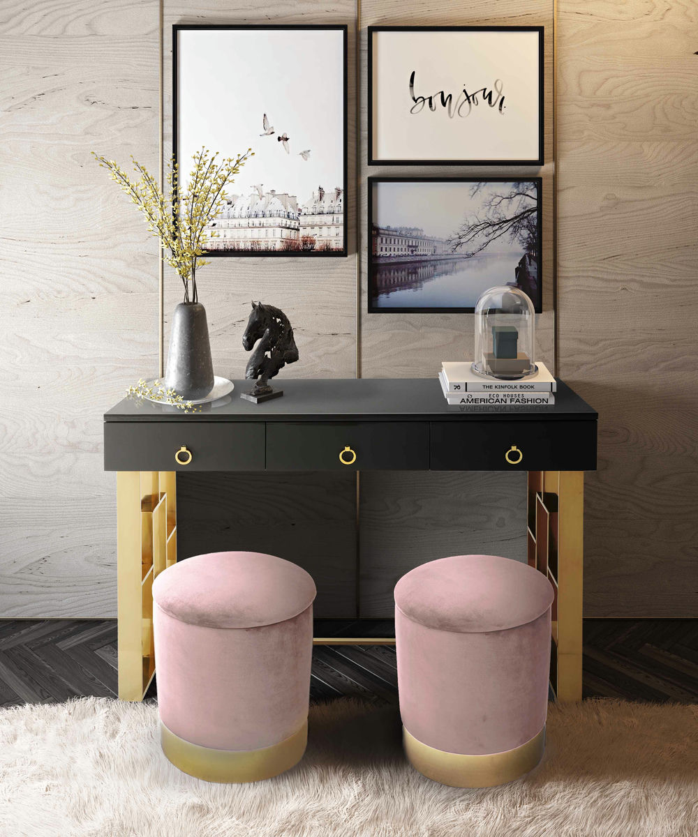TOV Furniture Pri Blush Storage Ottoman