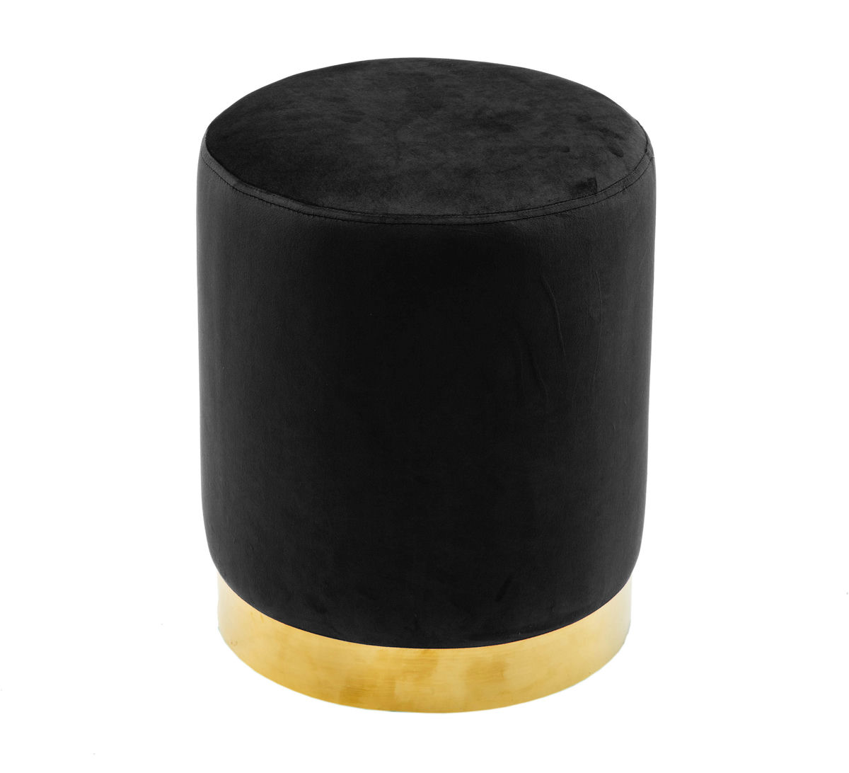 TOV Furniture Pri Black Velvet Ottoman