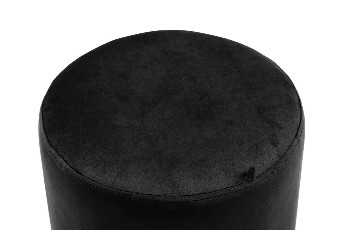 TOV Furniture Pri Black Velvet Ottoman