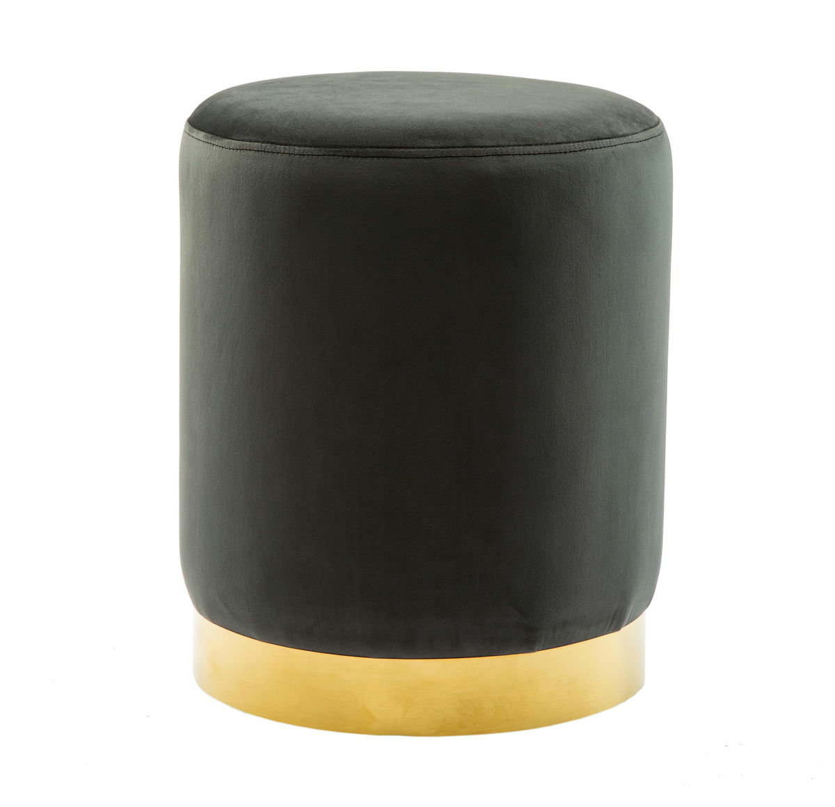 TOV Furniture Pri Grey Velvet Ottoman