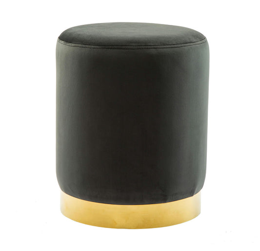 TOV Furniture Pri Grey Velvet Ottoman