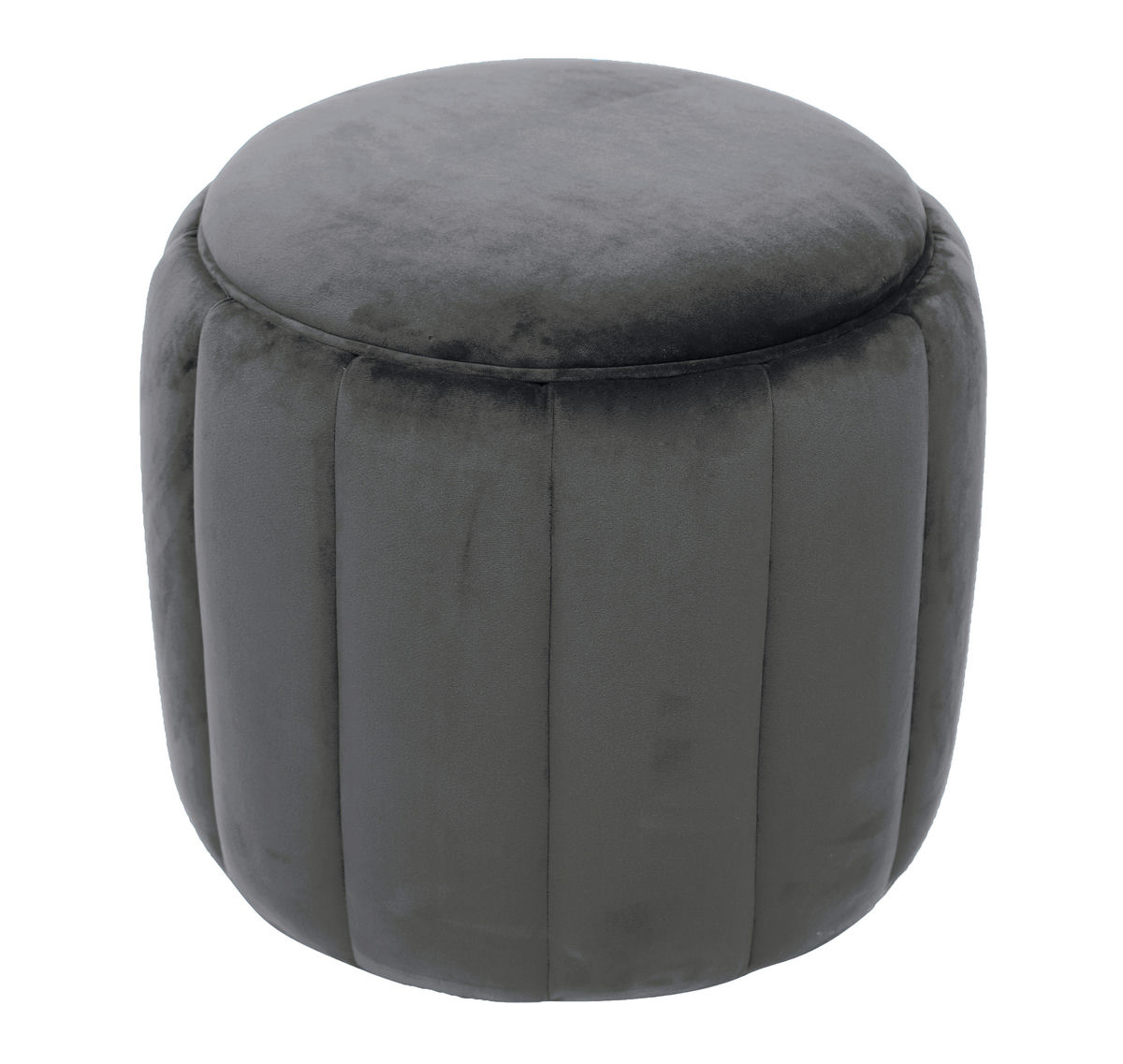 TOV Furniture Ives Grey Velvet Ottoman