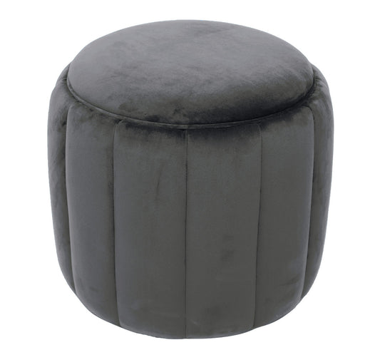 TOV Furniture Ives Grey Velvet Ottoman