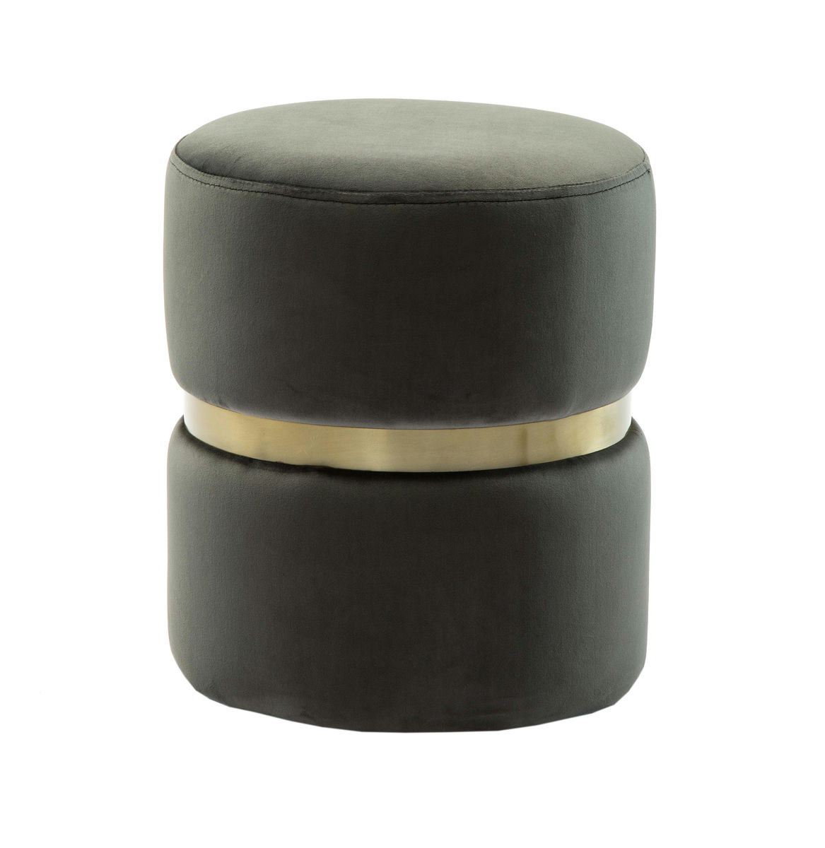 TOV Furniture Yamma Grey Velvet Ottoman
