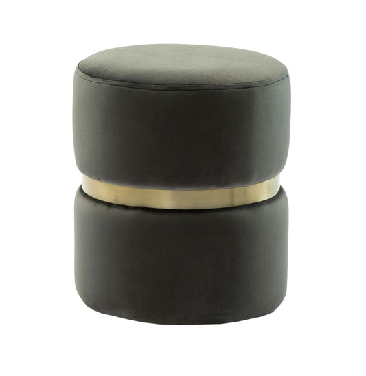 TOV Furniture Yamma Grey Velvet Ottoman