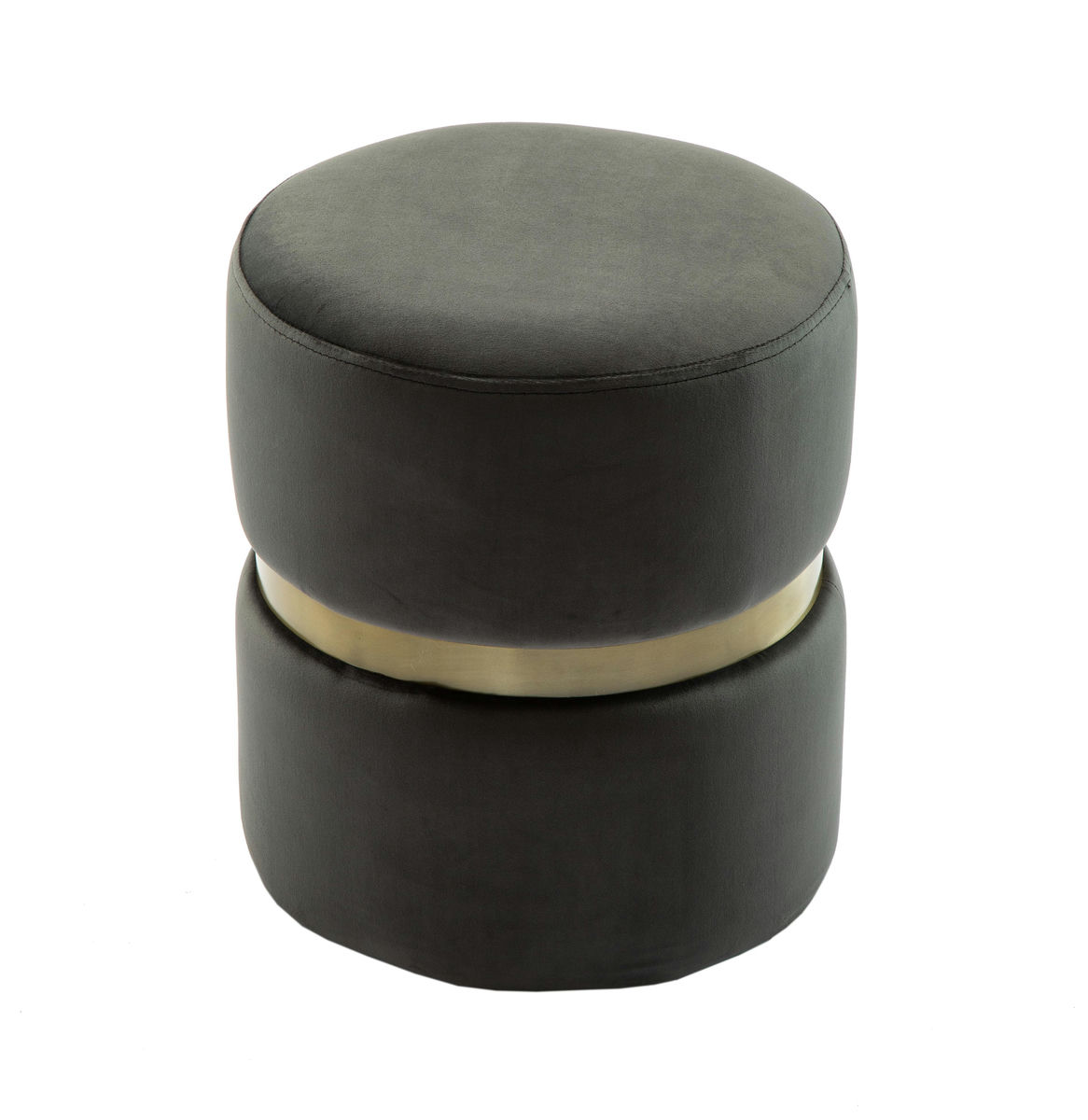 TOV Furniture Yamma Grey Velvet Ottoman