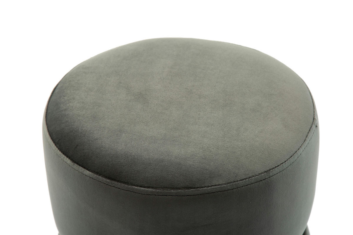 TOV Furniture Yamma Grey Velvet Ottoman