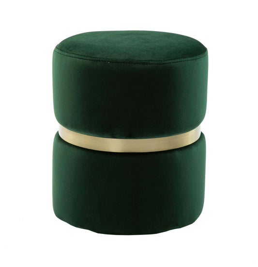 TOV Furniture Yamma Forest Green Velvet Ottoman