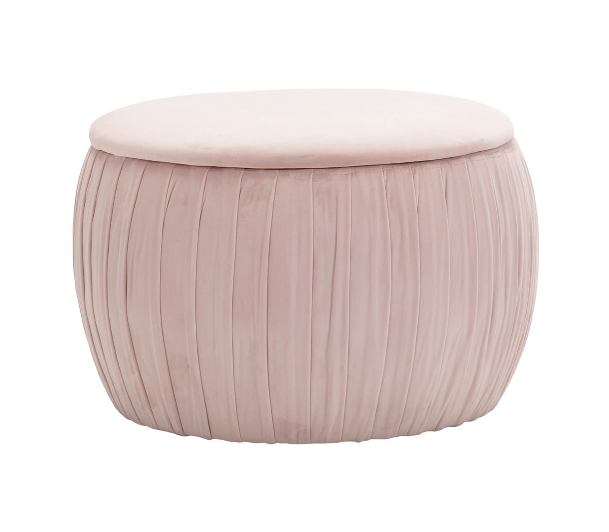 TOV Furniture Fleur Blush Velvet Storage Ottoman