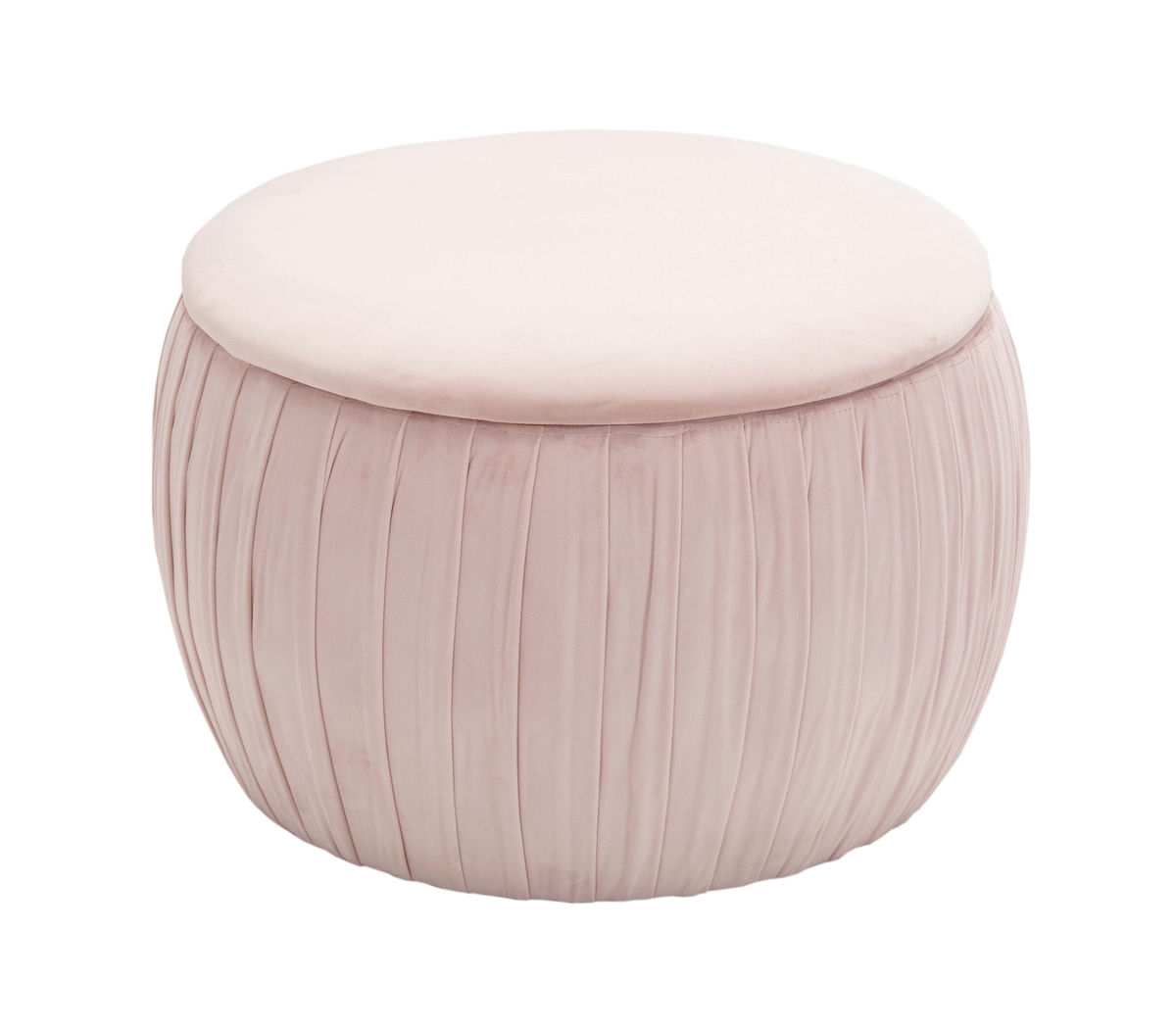 TOV Furniture Fleur Blush Velvet Storage Ottoman