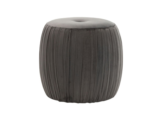 TOV Furniture Sommer Grey Velvet Ottoman