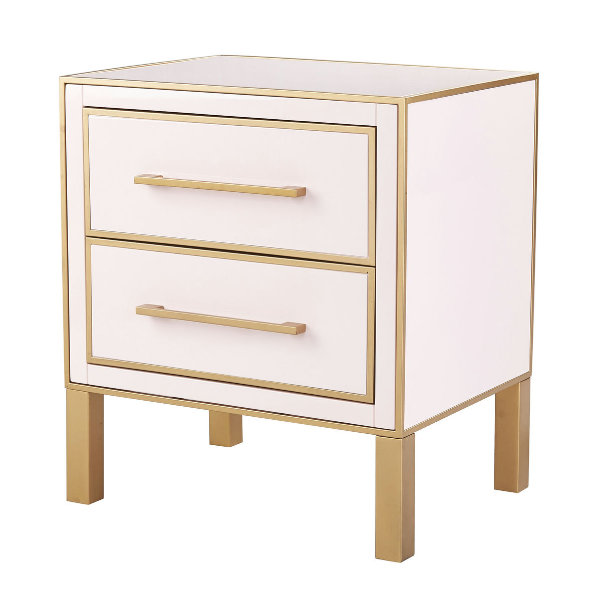 TOV Furniture Emily Pink Lacquer Side Table