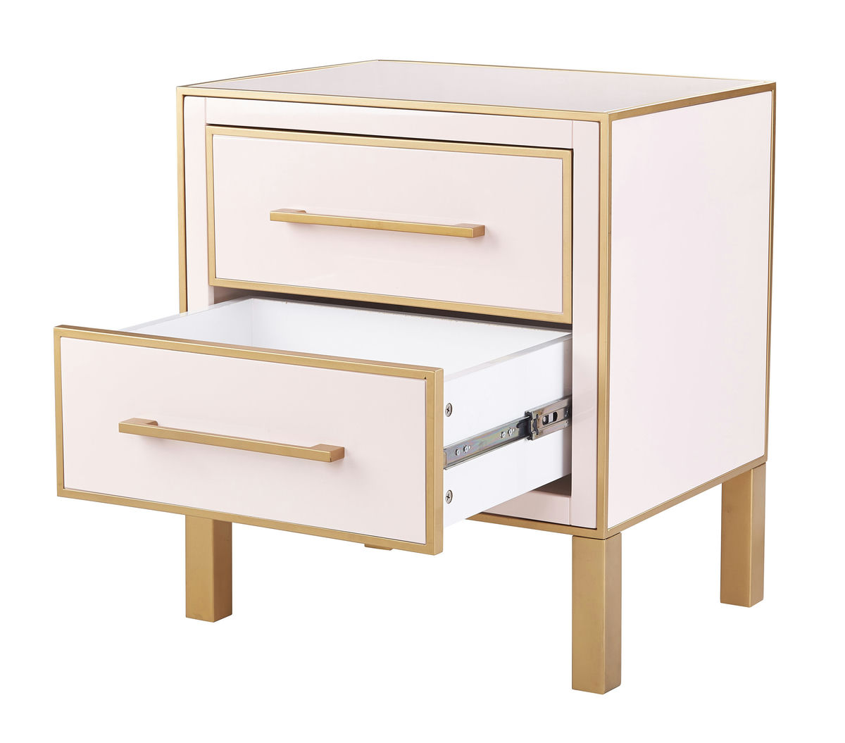 TOV Furniture Emily Pink Lacquer Side Table