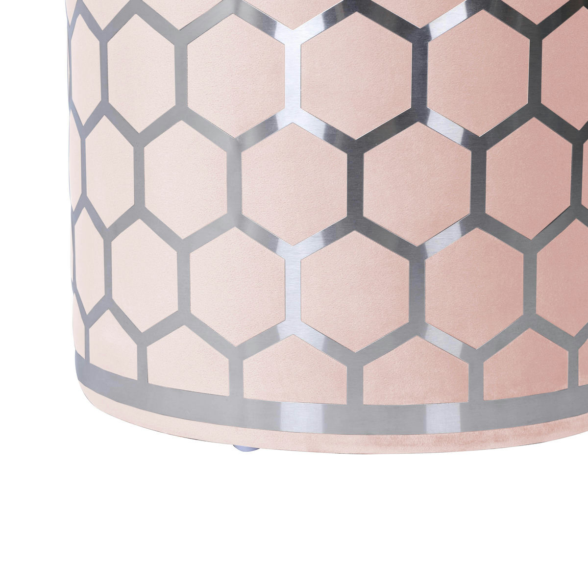 TOV Furniture Aubrey Blush Velvet Ottoman