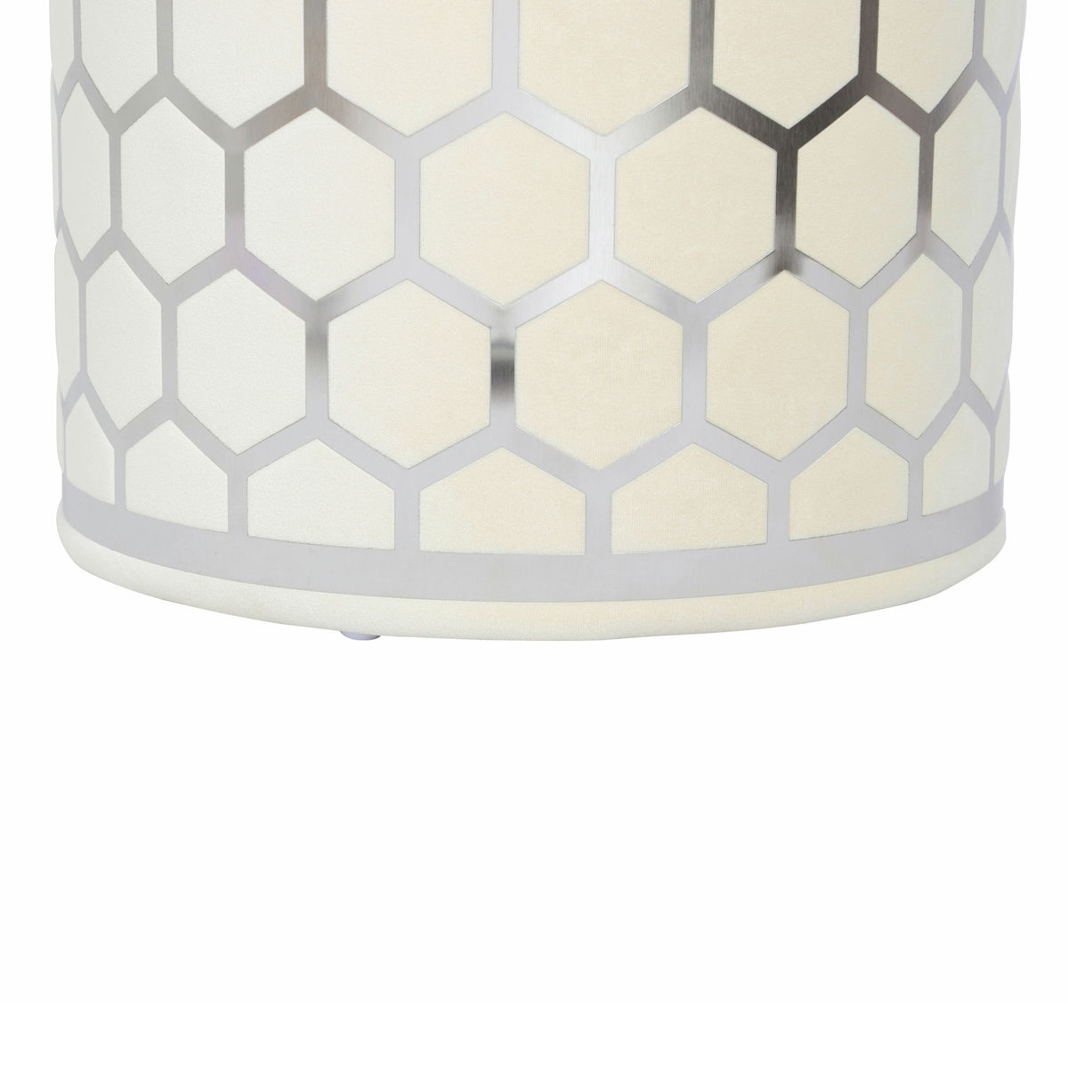 TOV Furniture Aubrey Cream Velvet Ottoman