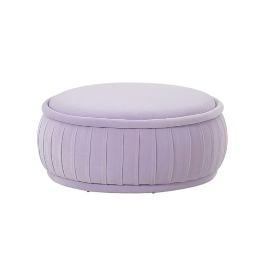 TOV Furniture Rylee Lavender Velvet Ottoman