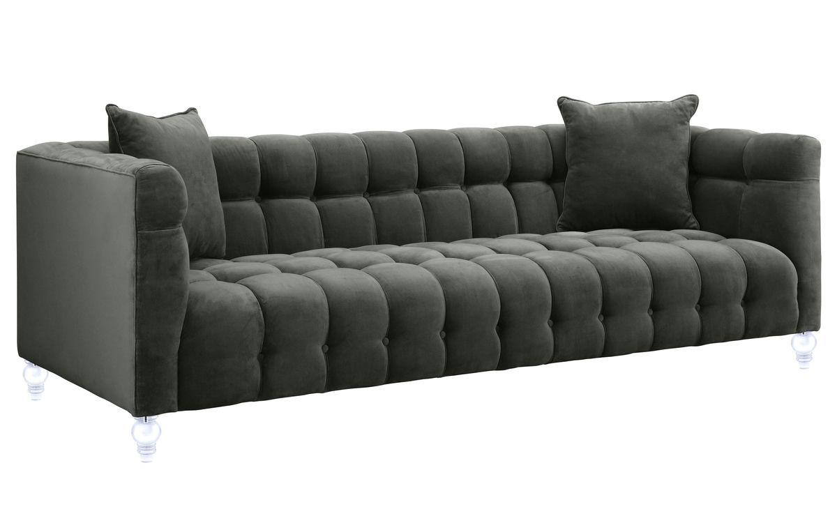TOV Furniture Bea Grey Velvet Sofa
