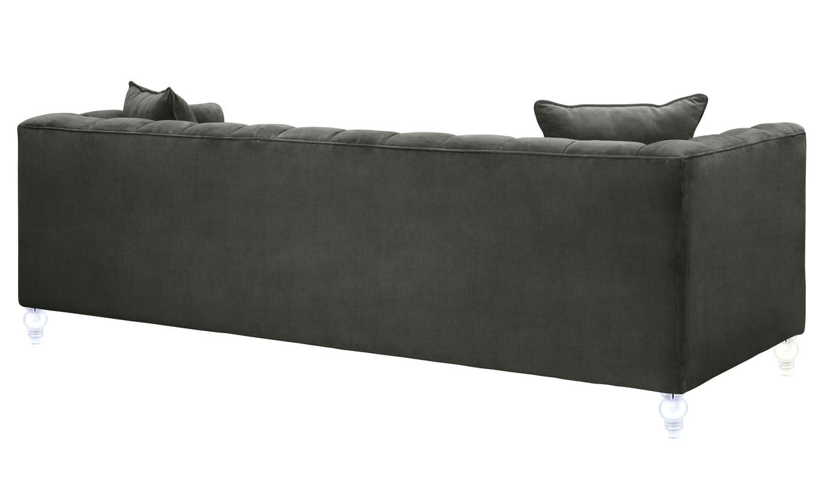 TOV Furniture Bea Grey Velvet Sofa