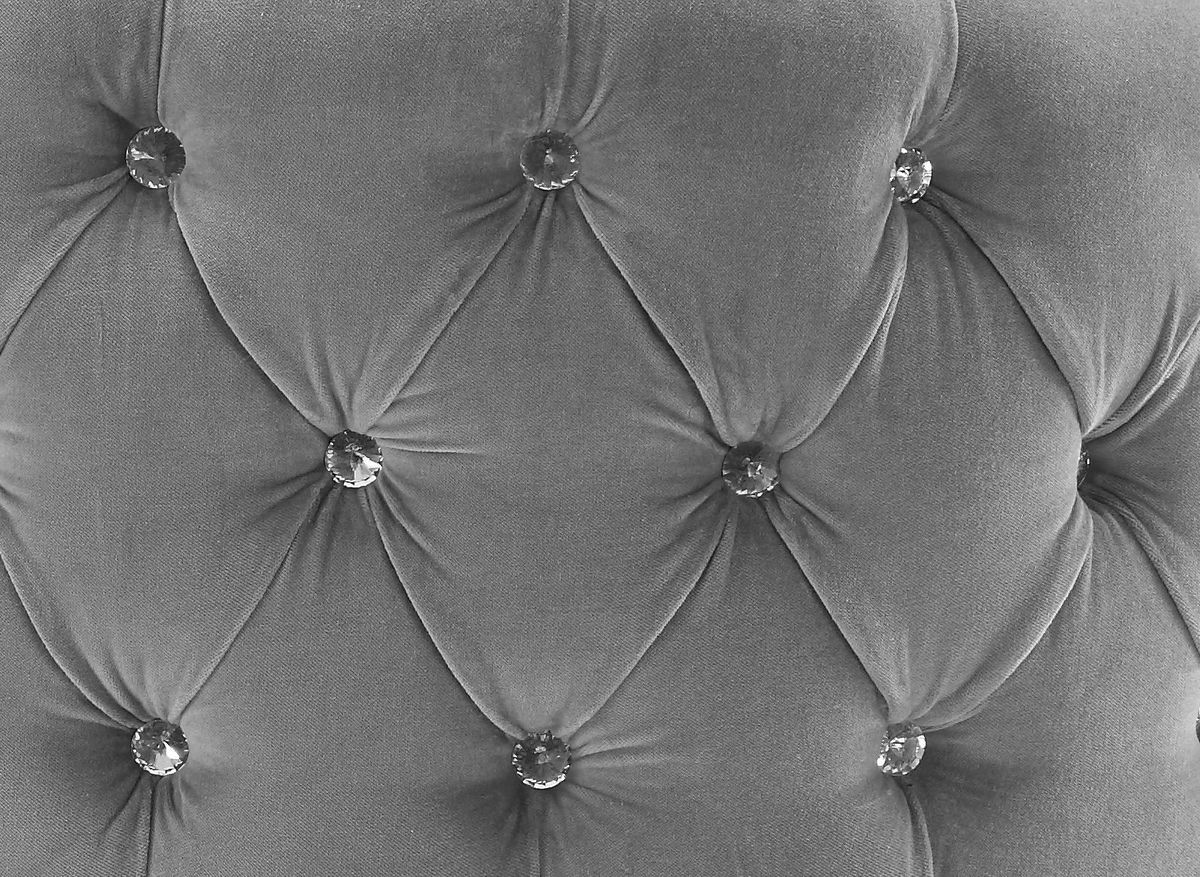 TOV Furniture Adina Grey Velvet Loveseat with Gold Legs