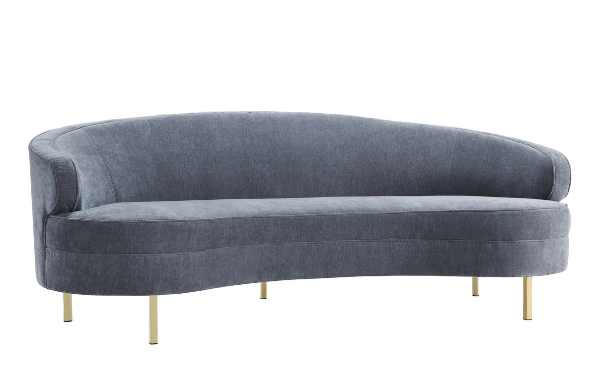 TOV Furniture Baila Grey Velvet Sofa