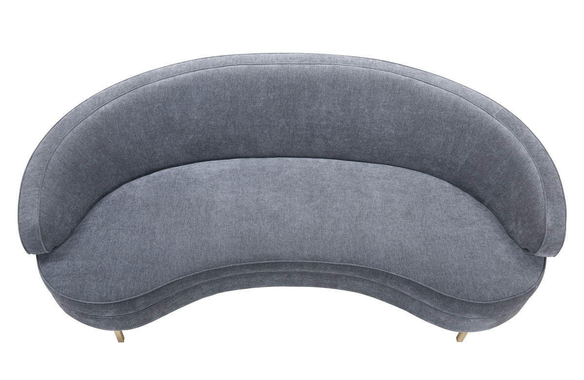 TOV Furniture Baila Grey Velvet Sofa
