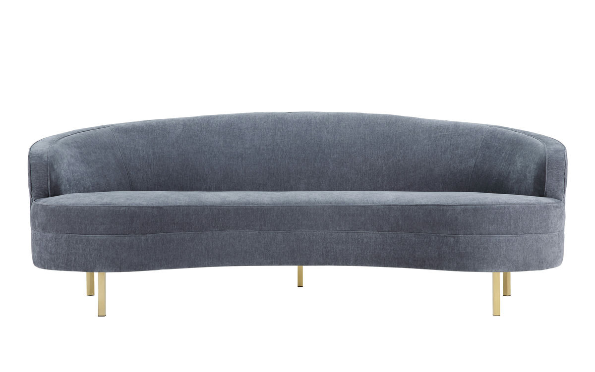 TOV Furniture Baila Grey Velvet Sofa
