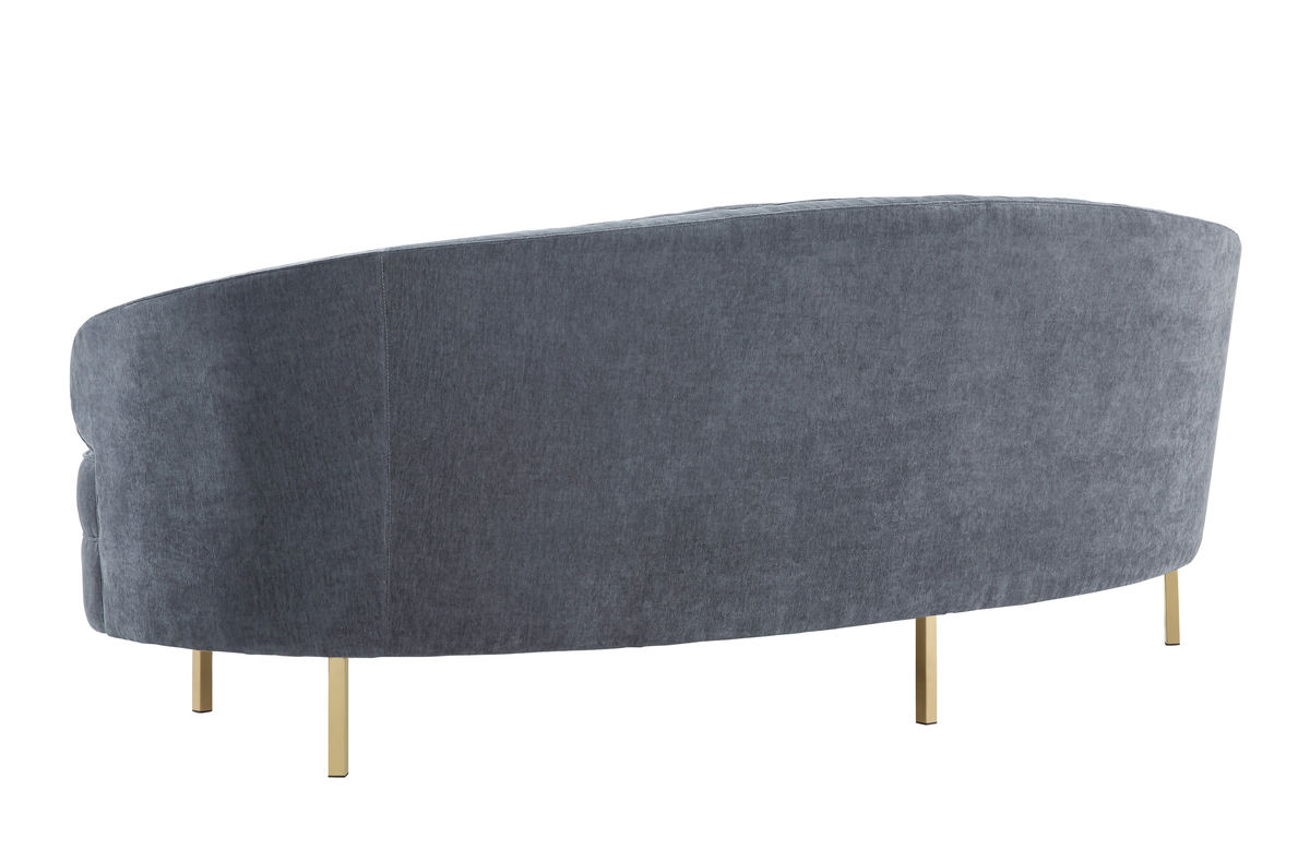 TOV Furniture Baila Grey Velvet Sofa