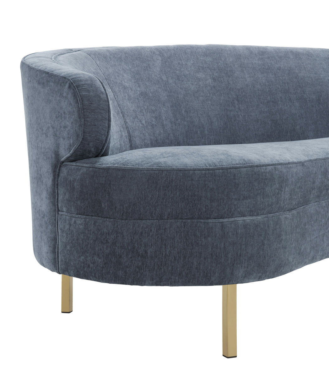 TOV Furniture Baila Grey Velvet Sofa