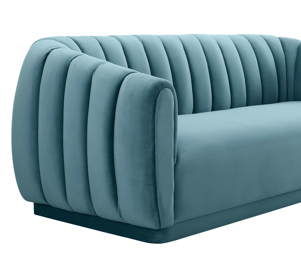 TOV Furniture Arno Sea Blue Velvet Sofa