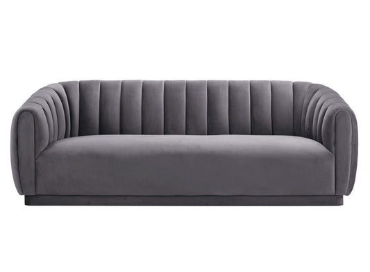 TOV Furniture Arno Grey Velvet Sofa