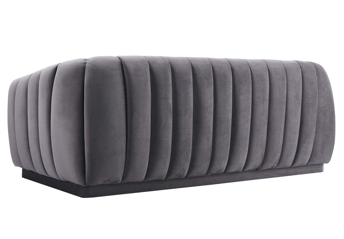 TOV Furniture Arno Grey Velvet Sofa