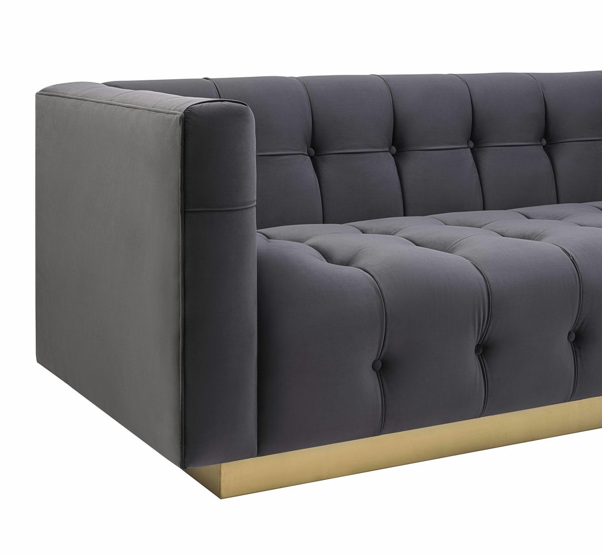 TOV Furniture Roma Grey Velvet Sofa