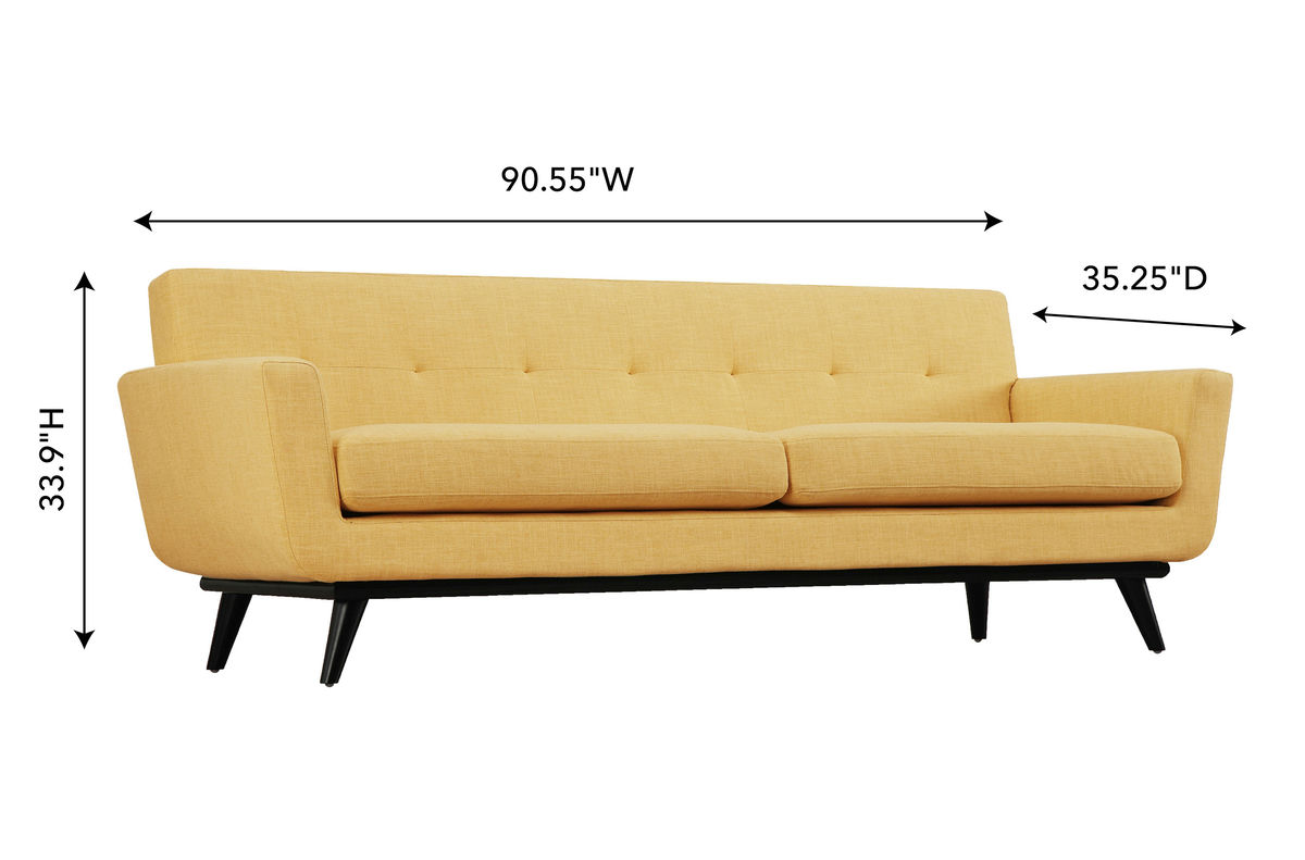 TOV Furniture James Mustard Yellow Linen Sofa