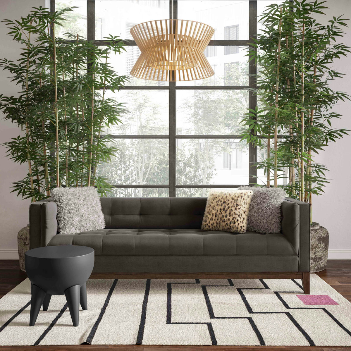 TOV Furniture Gavin Grey Linen Sofa