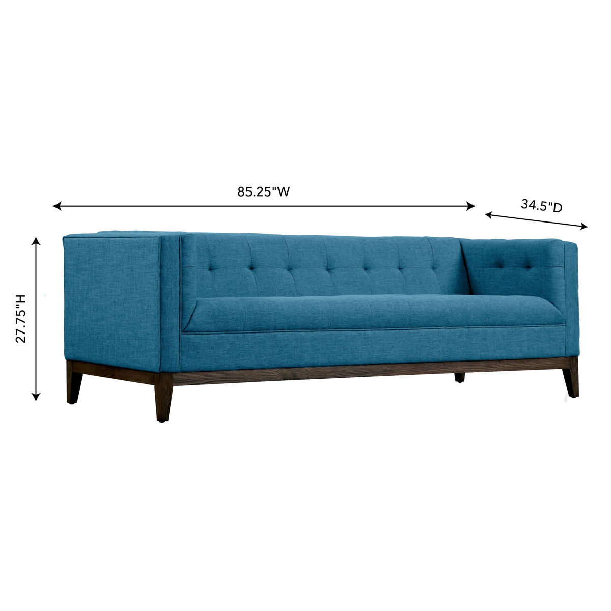 TOV Furniture Gavin Blue Linen Sofa
