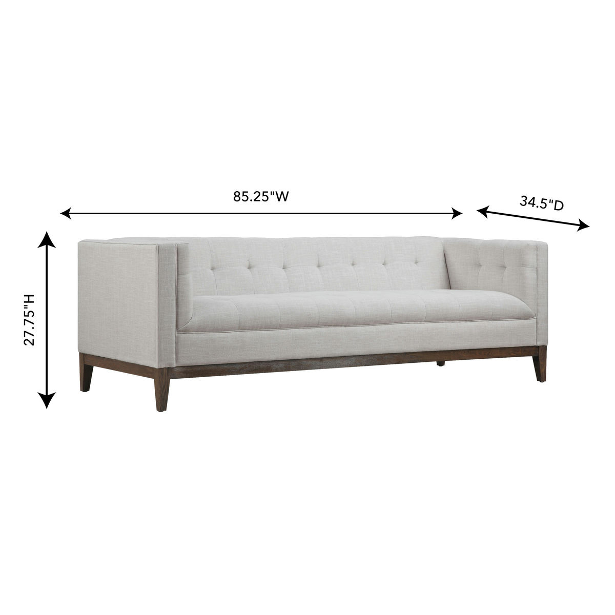 TOV Furniture Gavin Beige Linen Sofa