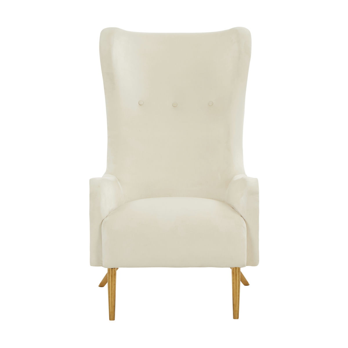 TOV Furniture Ethan Cream Velvet Tall Chair