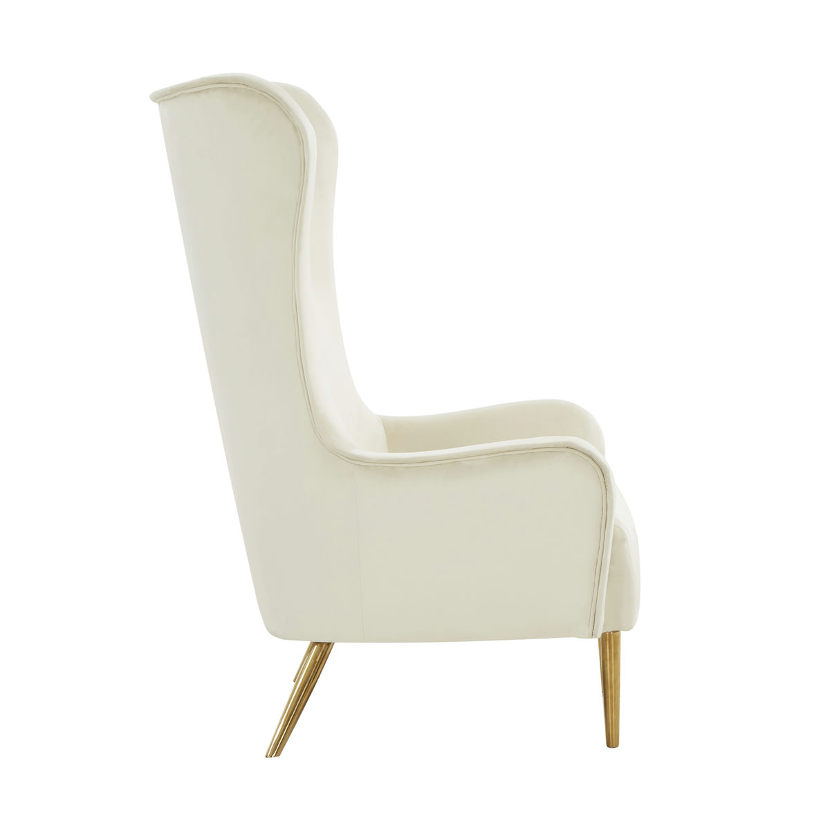 TOV Furniture Ethan Cream Velvet Tall Chair