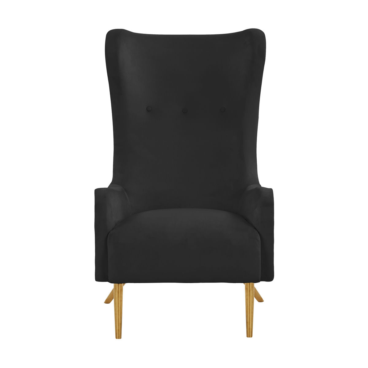 TOV Furniture Ethan Black Velvet Tall Chair