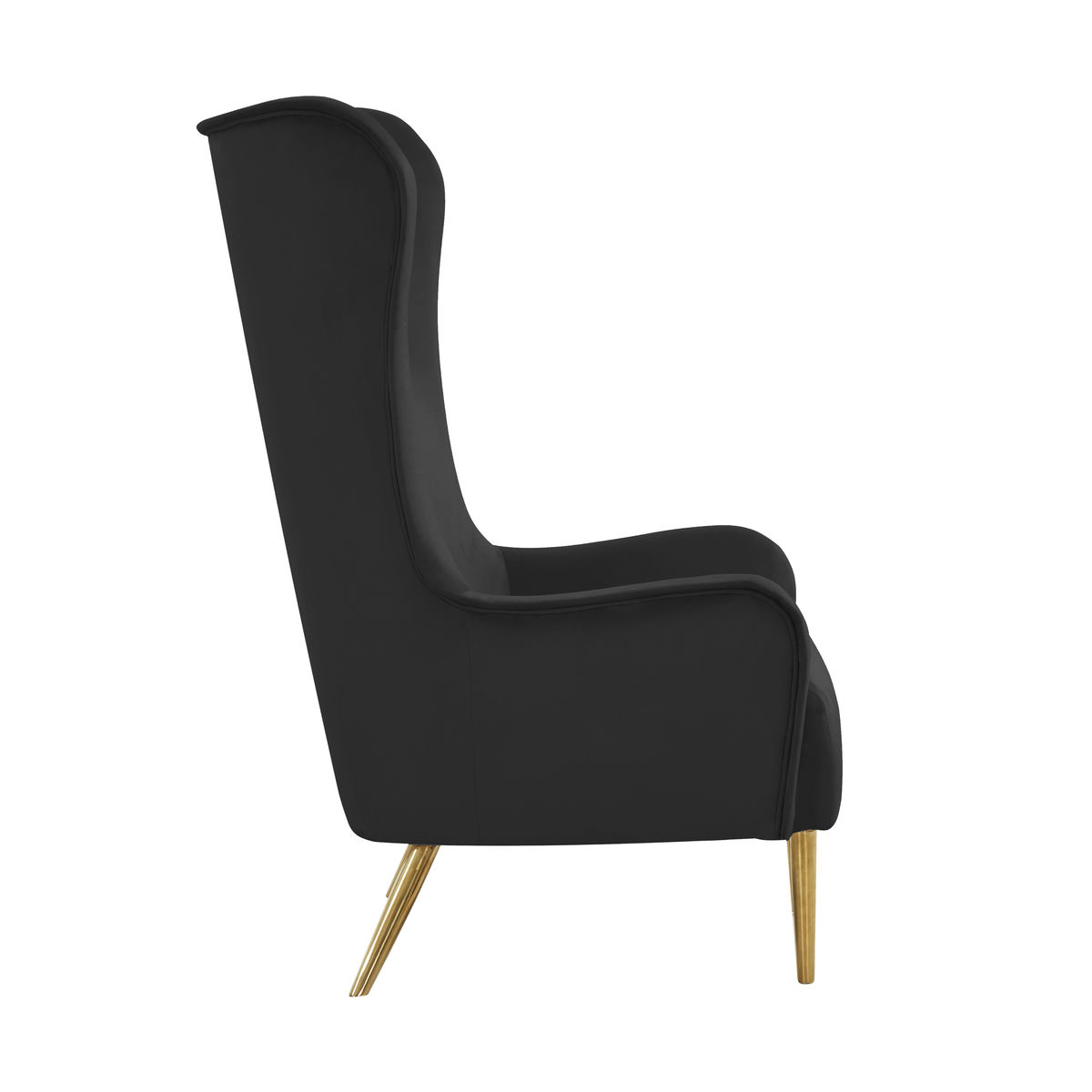 TOV Furniture Ethan Black Velvet Tall Chair