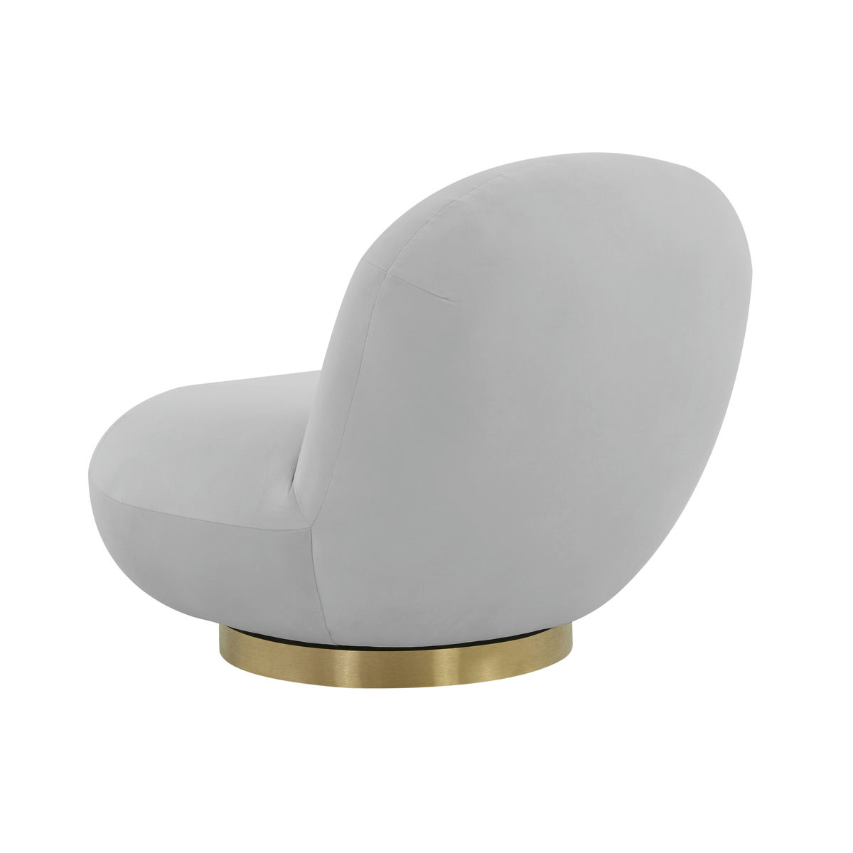 TOV Furniture Emily Grey Velvet Swivel Chair