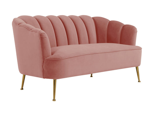 TOV Furniture Daisy Blush Velvet Settee