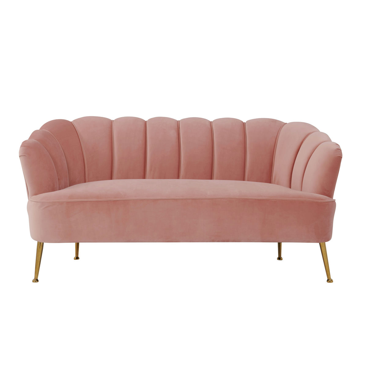TOV Furniture Daisy Blush Velvet Settee