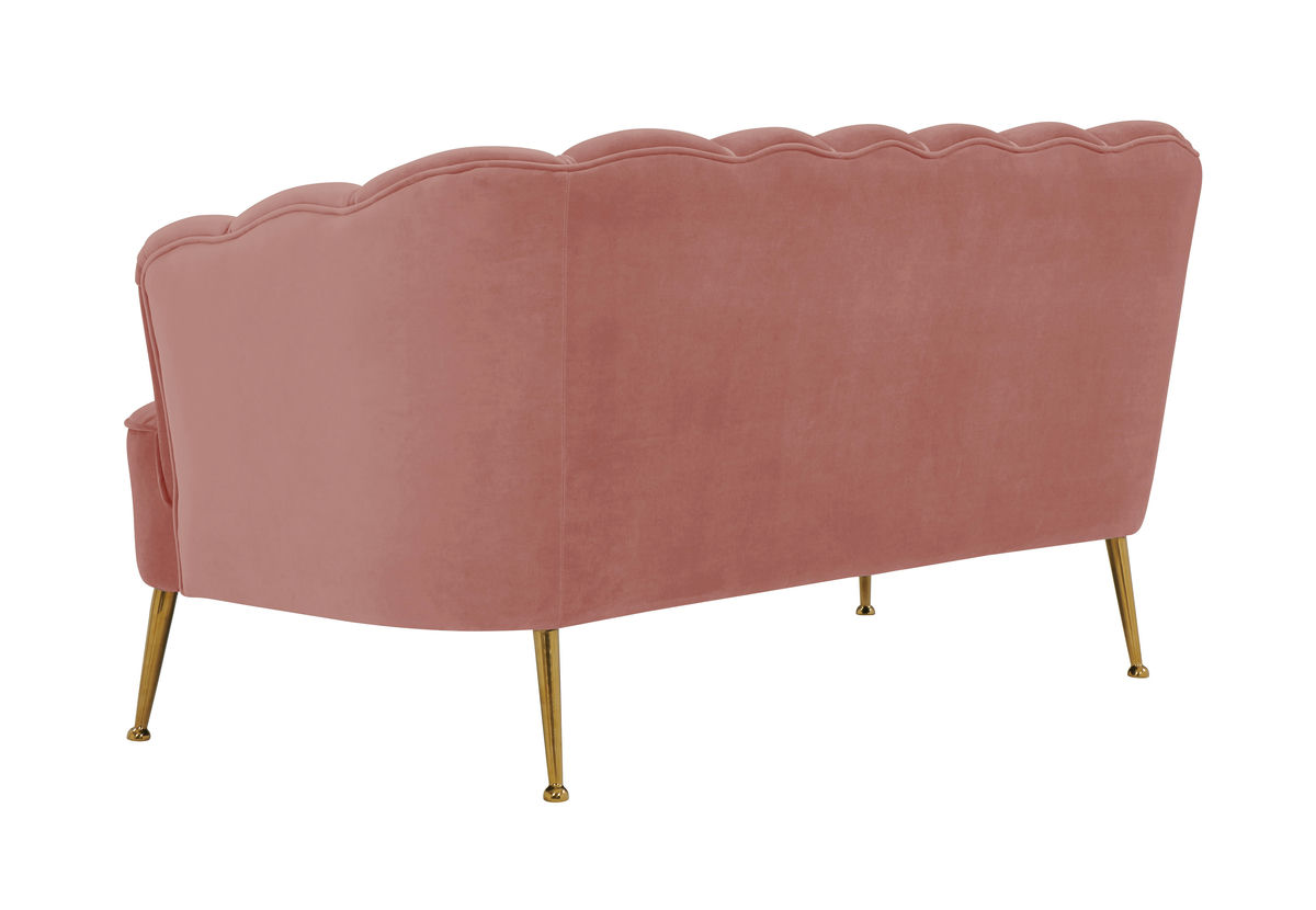 TOV Furniture Daisy Blush Velvet Settee
