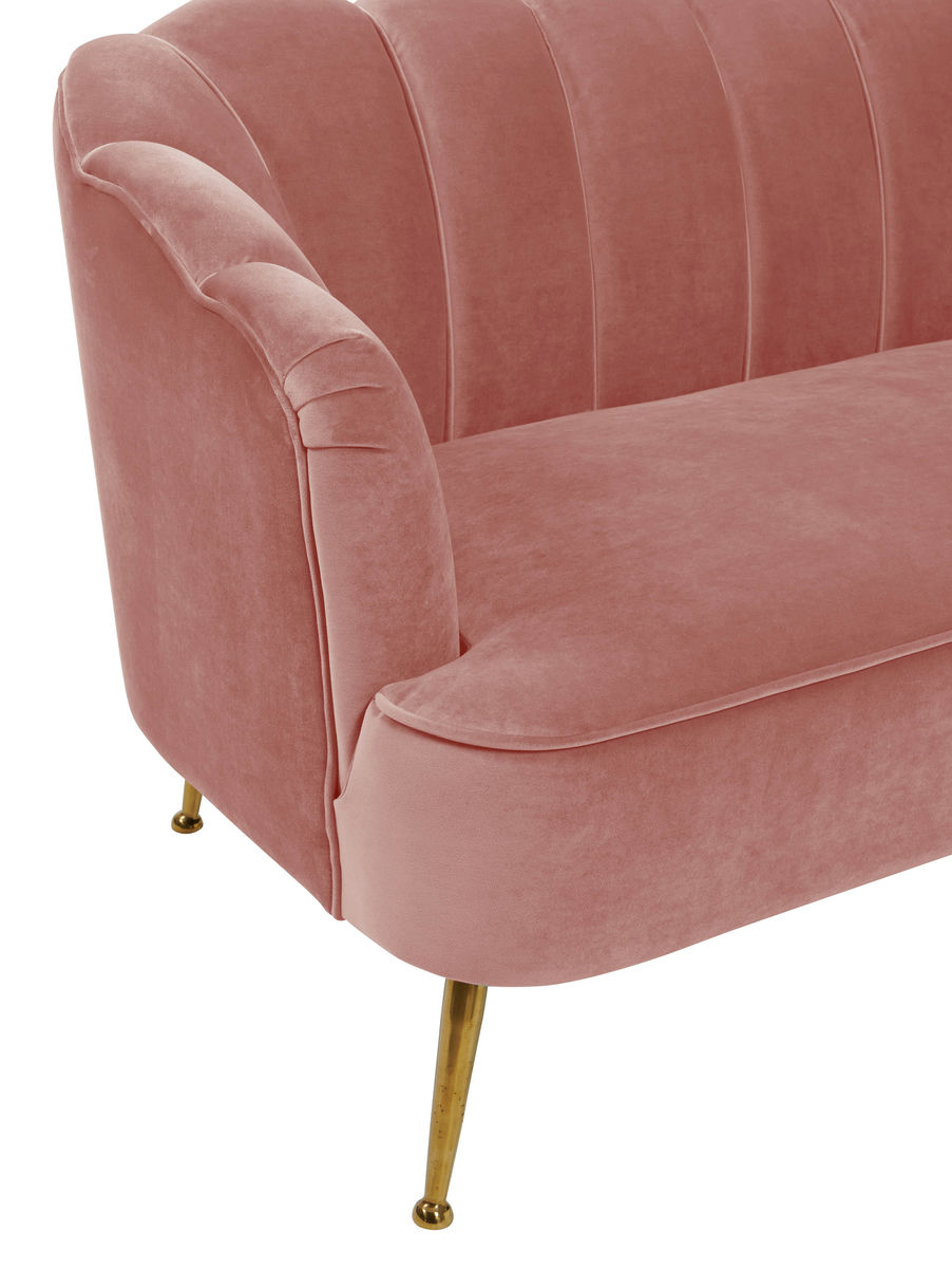 TOV Furniture Daisy Blush Velvet Settee