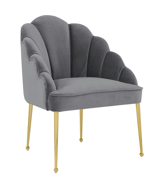 TOV Furniture Daisy Grey Velvet Chair