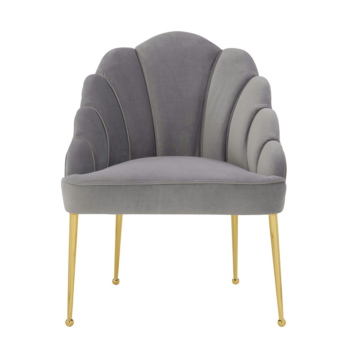 TOV Furniture Daisy Grey Velvet Chair