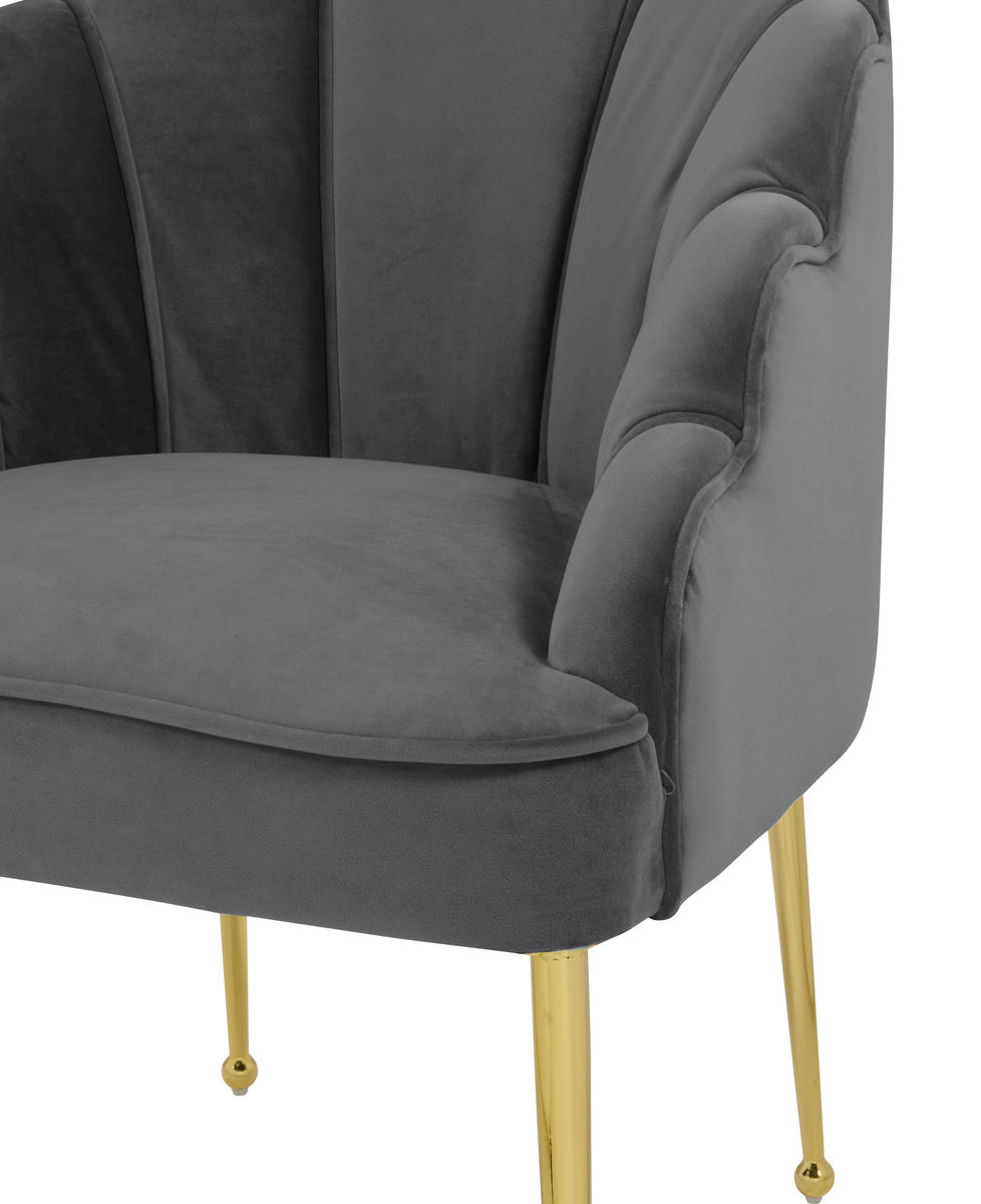 TOV Furniture Daisy Grey Velvet Chair