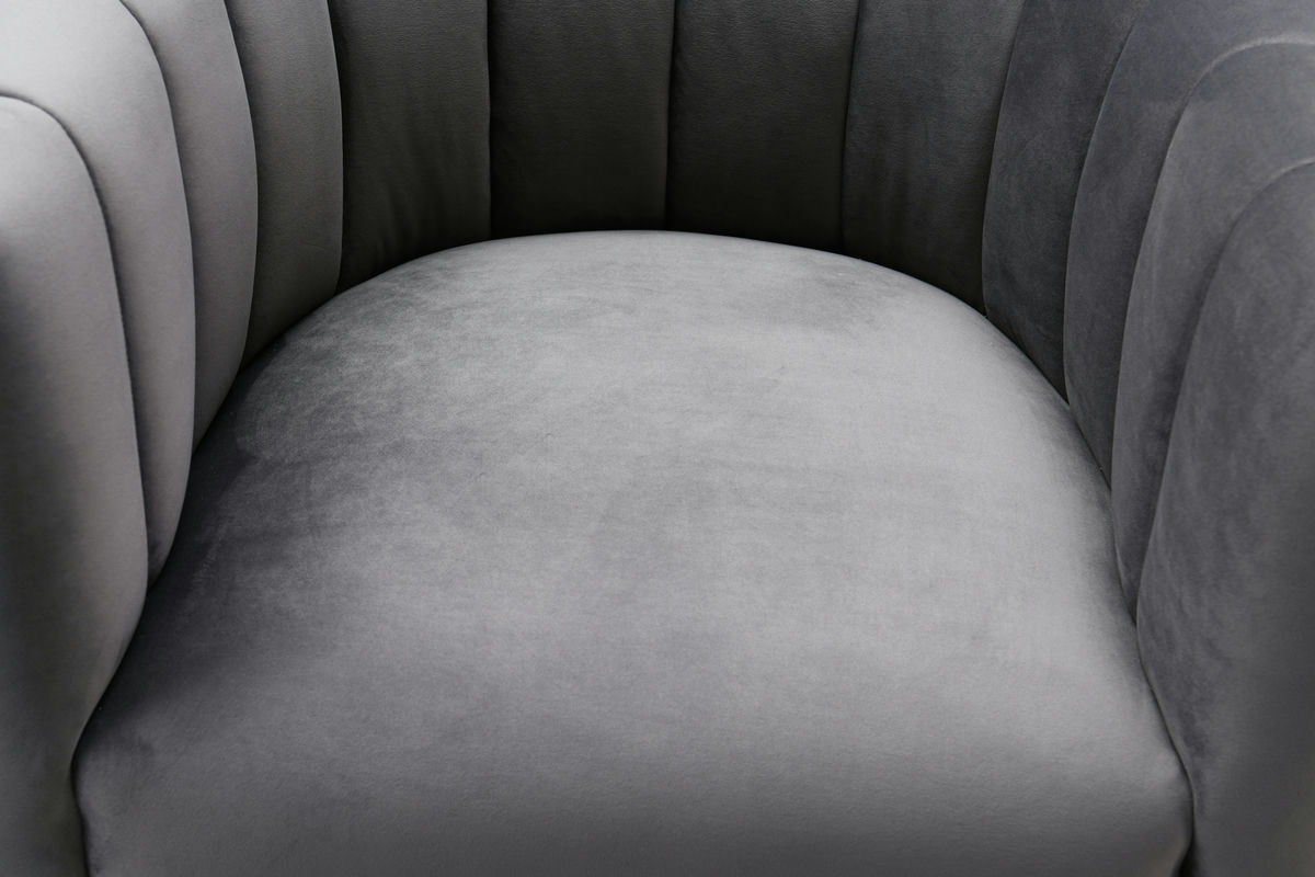 TOV Furniture Magnolia Grey Velvet  Chair