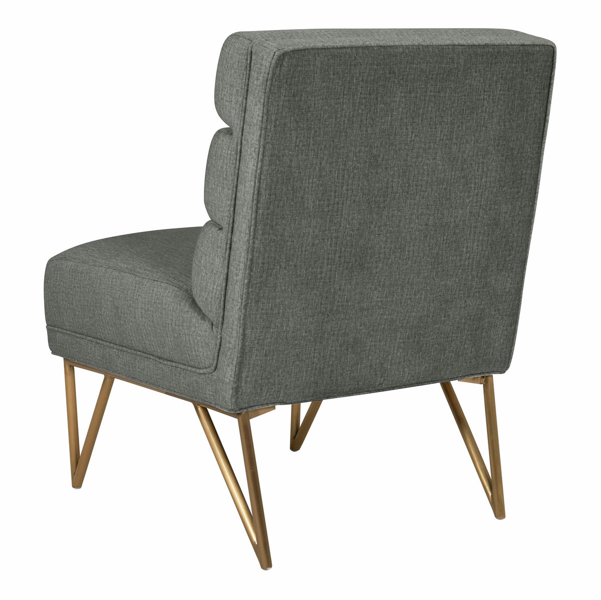 TOV Furniture Kelly Slub Grey Velvet Chair